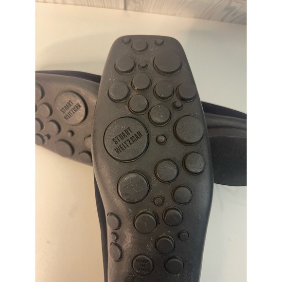 Black Stuart Weiztman Square Toe comfort Flat Size 8 - Picture 7 of 8